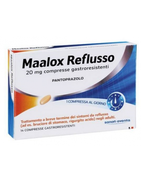 MAALOX REFLUSSO PANTOPRAZOLO 14 COMPRESSE 20MG - Clubfarma