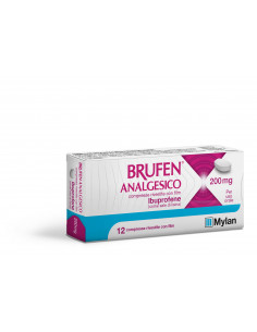 BRUFEN ANALGESICO IBUPROFENE 12 COMPRESSE RIVESTITE 200MG - Clubfarma