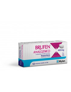 BRUFEN ANALGESICO IBUPROFENE 12 COMPRESSE RIVESTITE 400MG - Clubfarma