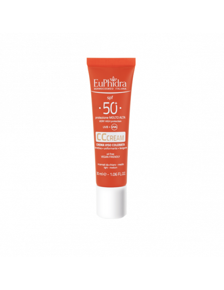 EUPHIDRA - CC CREMA LIGHT - MEDIUM FLUIDA SPF 50+  30ML - Clubfarma