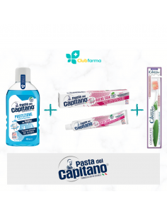 PASTA DEL CAPITANO COLLUTORIO 400ML + DENTIFRICIO + SPAZZOLINO