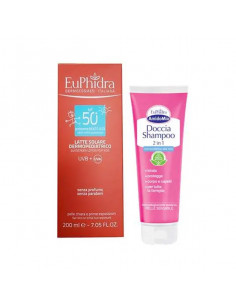 EUPHIDRA LATTE SOLARE DERMOPEDIATRICO SPF50 + DOCCIA SHAMPOO - Clubfarma