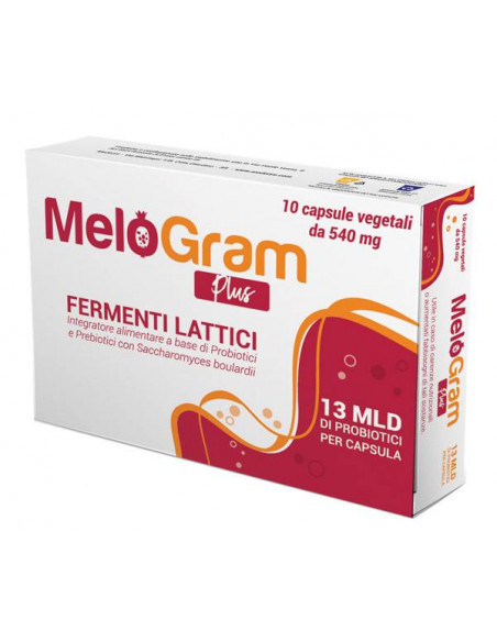 MeloGram Plus fermenti lattici 13 miliardi con Bacillus Clausii 10 capsule 540mg