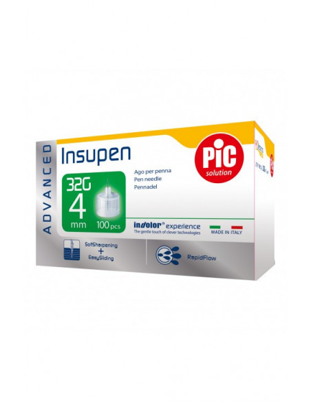 PIC - INSUPEN ADVANCED AGO GAUGE 32X4MM 100 PEZZI - Clubfarma