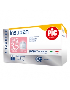 PIC - INSUPEN ADVANCED GAUGE 34X3,5MM 100 PEZZI - Clubfarma