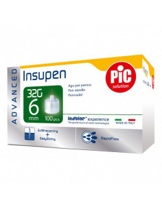 PIC - INSUPEN ADVANCED AGO GAUGE 32X6MM 100 PEZZI - Clubfarma