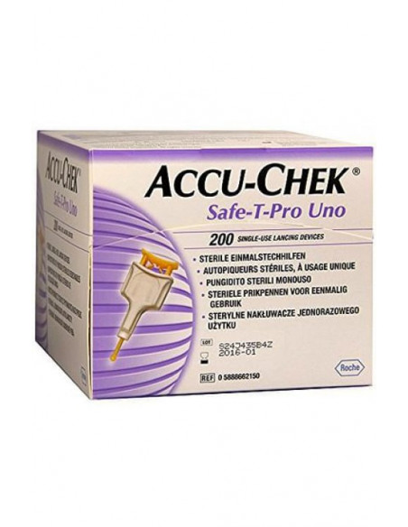 ROCHE - ACCU-CHEK SAFE T-PRO UNO PUNGIDITO STERILE 200PEZZI - Clubfarma