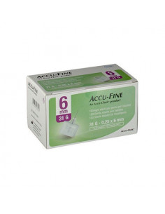 ROCHE - ACCU-FINE AGO PENNA PER INSULINA GAUGE31X6MM 100 PEZZI - Clubfarma