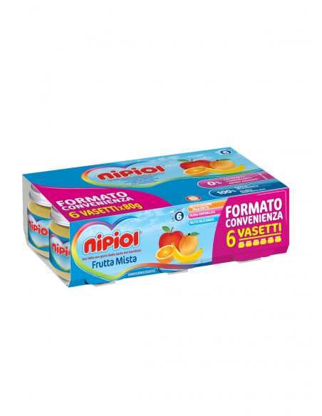 NIPIOL OMOGENEIZZATO FRUTTA MISTA 6VASETTIX80G - Clubfarma