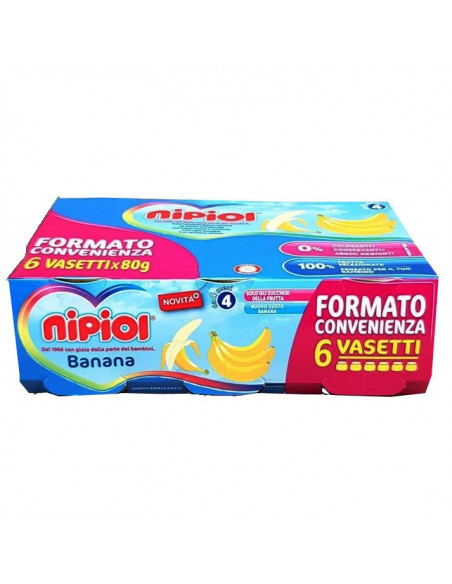 NIPIOL OMOGENEIZZATO BANANA 6VASETTIX80G - Clubfarma