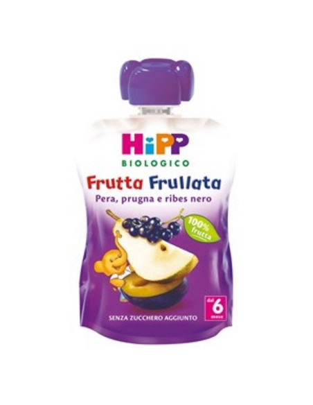 HIPP BIO FRUTTA FRULLATA PERA PRUGNA RIBES NERO 90 G - Clubfarma