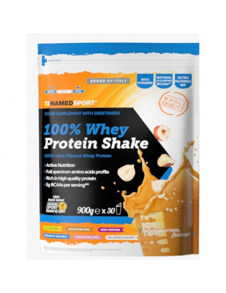 Named Sport 100% Whey Protein Shake Hazelnut Cream 900g - Clubfarma