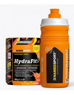 NAMED SPORT HYDRAFIT + SPORTBOTTLE HYDRA2PRO 2021 INTEGRATORE CON ZUCCHERO 400G - Clubfarma