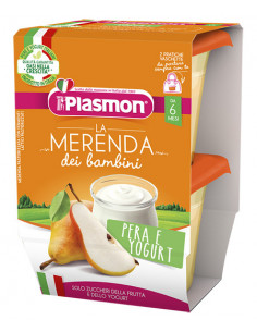 Plasmon la merenda dei bambini sapori di natura pera yogurt asettico 2 x 120 g