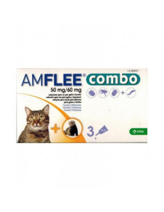 AMFLEE COMBO 3 PIPETTE 50MG/60MG ANTIPARASSITARIO PER GATTI E FURETTI - Clubfarma