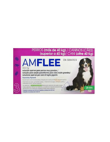 AMFLEE SPOTON 3PIPETTE CANI DA 40-60KG - Clubfarma