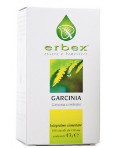 ERBEX GARCINIA INTEGRATORE ALIMENTARE 100 CAPSULE 430MG - Clubfarma