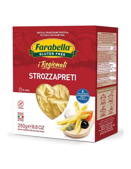 FARABELLA STROZZAPRETI I REGIONALI PASTA SENZA GLUTINE 250 G - Clubfarma