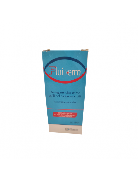 D-PHARM FLUIDERM DETERGENTE PELLI SENSIBILI VISO CORPO 250ML - Clubfarma