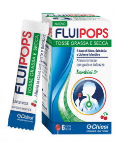 Fluipops 6 lecca lecca gusto ciliegia per tosse