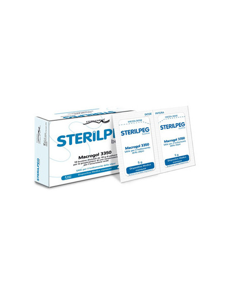 Sterilpeg macrogol 3350 10 bustine bipartite 10 g