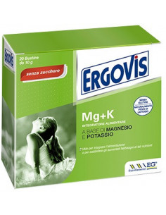 Ergovis mg+k senza zucchero 20 bustine 5 g