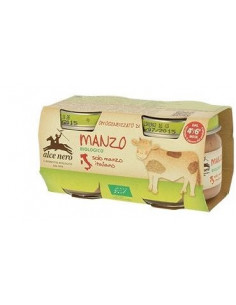 Omogeneizzato di manzo baby food bio 2 x 80 g