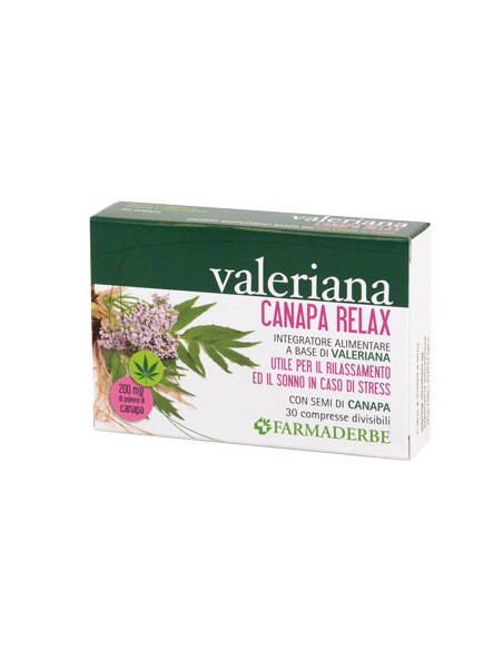 Valeriana canapa relax 30 compresse divisibili