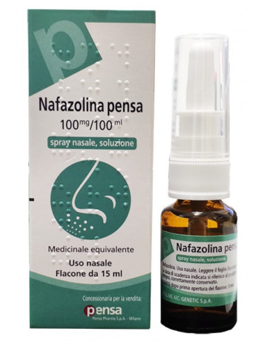 Nafazolina Pensa spray nasale decongestionante contro riniti, faringiti o sinusiti 15ml