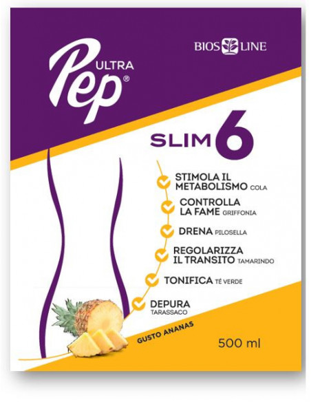 Ultra pep slim 6 ananas 500 ml con edulcorante