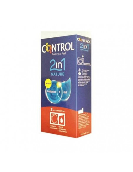 Control 2in1 new nature + lube nature gel 3pz