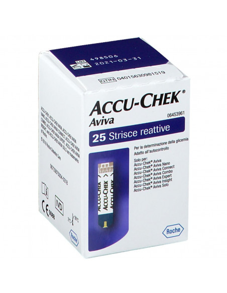 ROCHE - ACCU-CHEK AVIVA 25STRISCE REATTIVE - Clubfarma