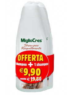 Migliocres Shampoo riequilibrante per capelli stressati 200ml + 200ml