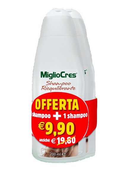 Migliocres Shampoo riequilibrante per capelli stressati 200ml + 200ml