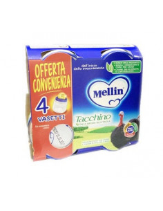 Mellin omog tacchino 4x80g