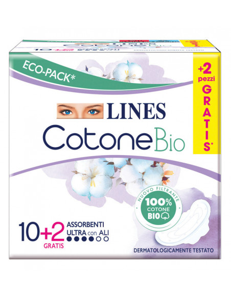 Lines cotone bio ultra ali 12p