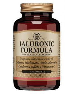 Ialuronic formula con BioCell Collagen II integratore per collagene e acido ialuronico 30 tavolette