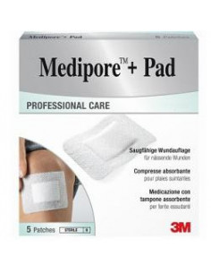 Medipore piu pad med 5x7,2cm 5pz