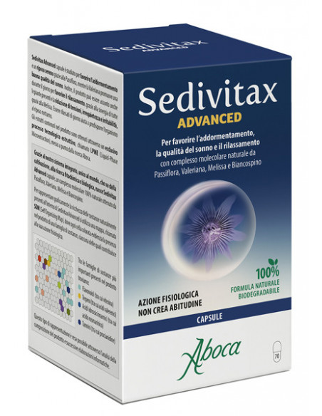 Sedivitax Advanced per favorire l'addormentamento e per la qualità del sonno 70 capsule