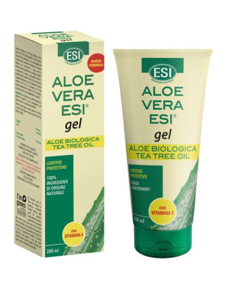 Esi Aloe Vera gel Vitamina E + Tea Tree Oil lenitivo e protettivo per pelle secca e irritata 200ml