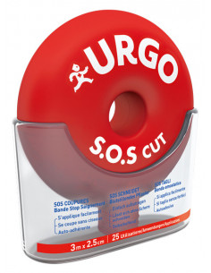 Benda urgo sos cut 3x2,5cm