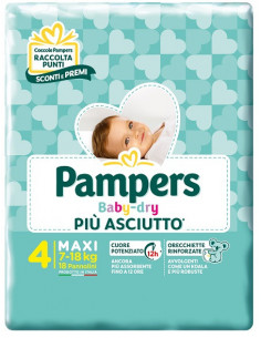 Pampers bd downcount maxi 18pz