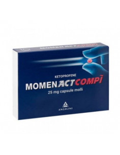 MomenactCompì analgesico per mal di testa e dolori muscolari 10 capsule molli 25mg