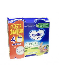 Mellin omog coniglio 4x80g