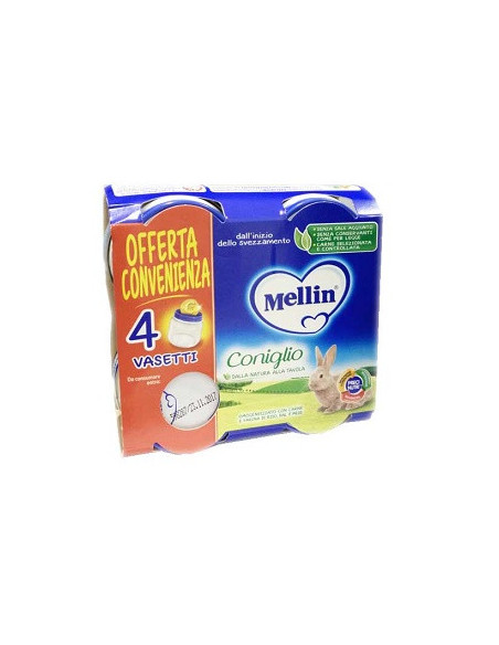 Mellin omog coniglio 4x80g