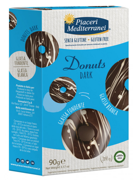 Piaceri medit donuts dark 90g