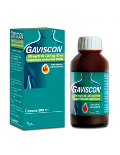 Gaviscon sciroppo per il bruciore di stomaco menta 200ml