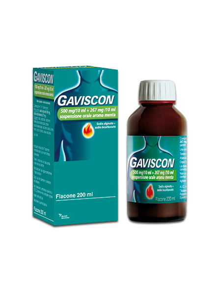 Gaviscon sciroppo per il bruciore di stomaco menta 200ml