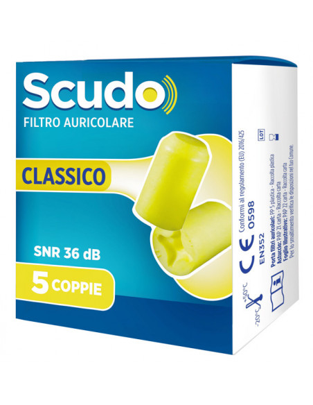 Scudo filtro auricolare classico 5 coppie