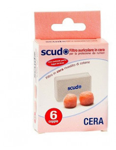 EARPLUG SCUDO CERA 6COPPIE 12P